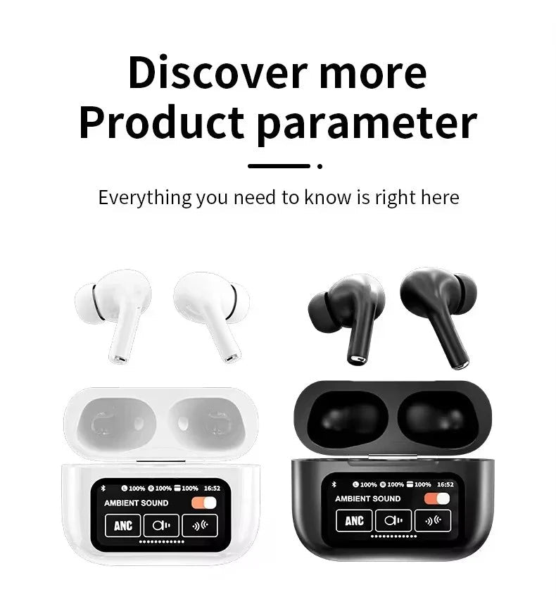 A9 Pro Earbuds & Airpods ( White & Black ) - Image 9