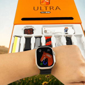 Ultra 7-in-1 Smart Watch – Includes 7 Stylish Straps | Fitness & Health Tracker