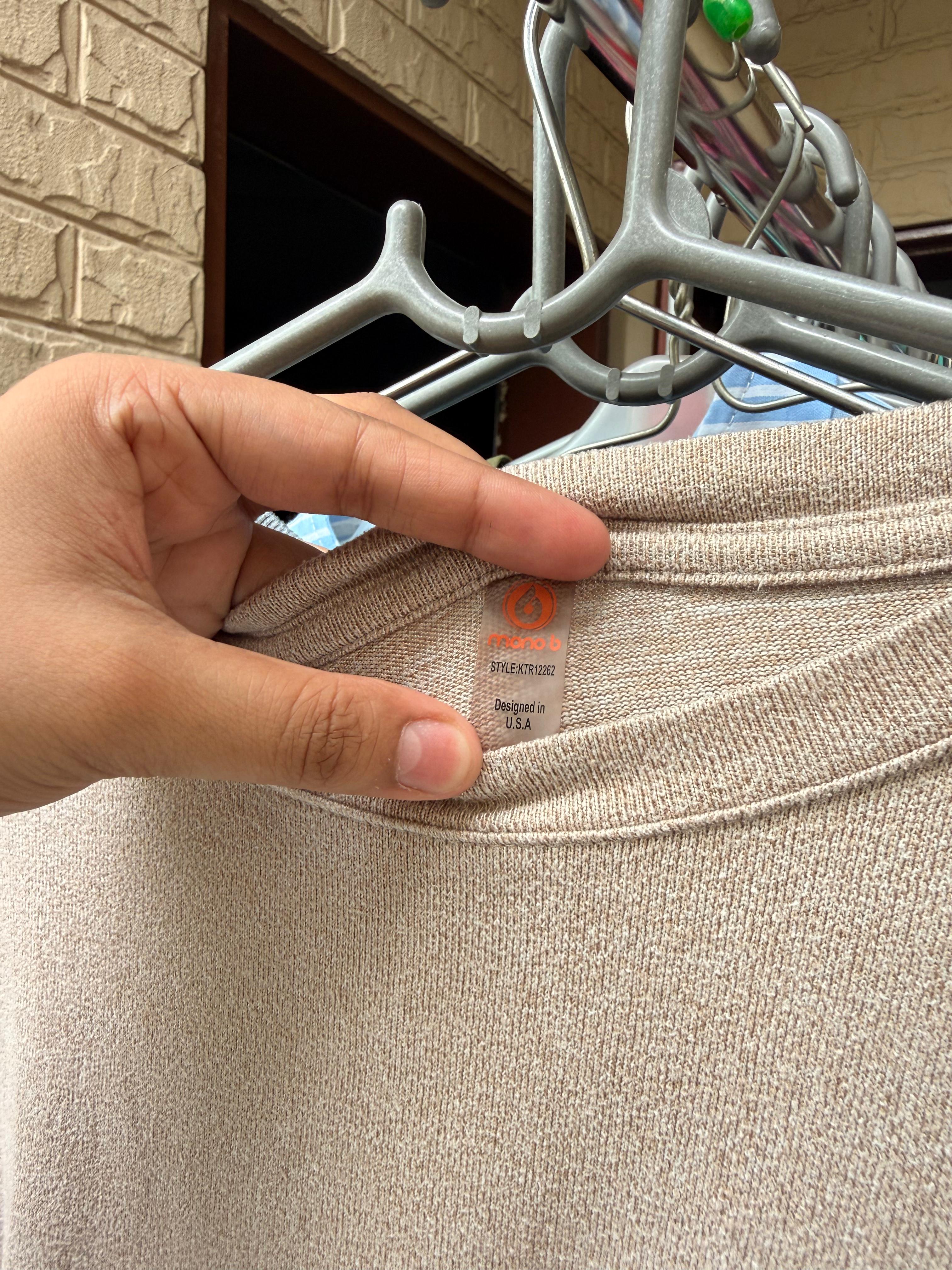 Beige Dropped-Shoulder Knit Short-Sleeve Top - Image 4