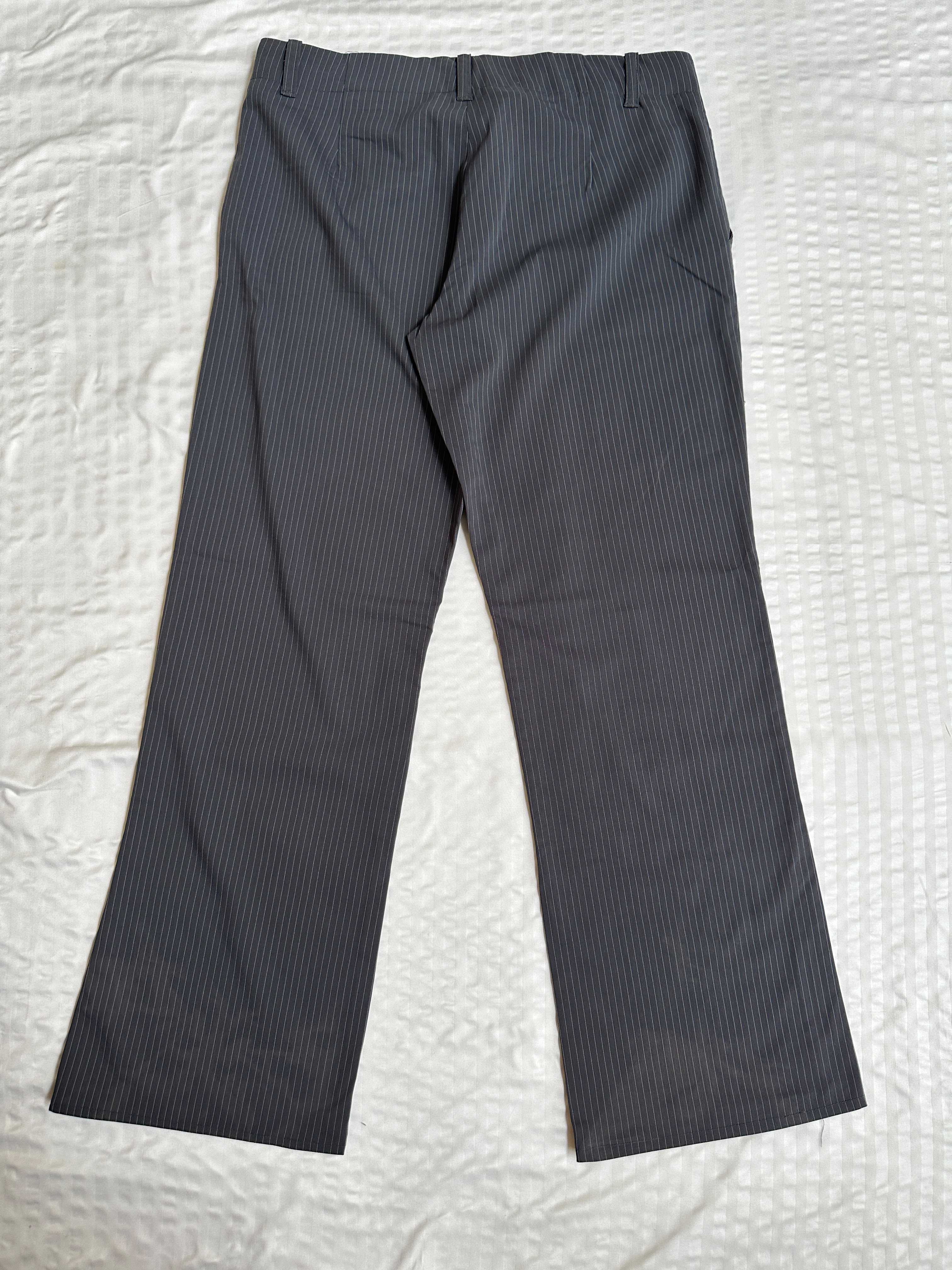 Dress Pant - Striped Grey straight Pant - Image 3
